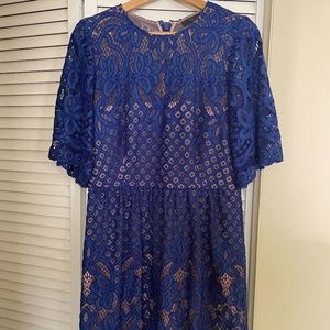 BCBG MaxAzaria Blue lace dress sz 12